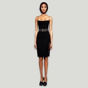 Emilio Pucci Vintage Black Crepe Midi Pencil Cocktail Dress 2013 Runway Sz 6/8